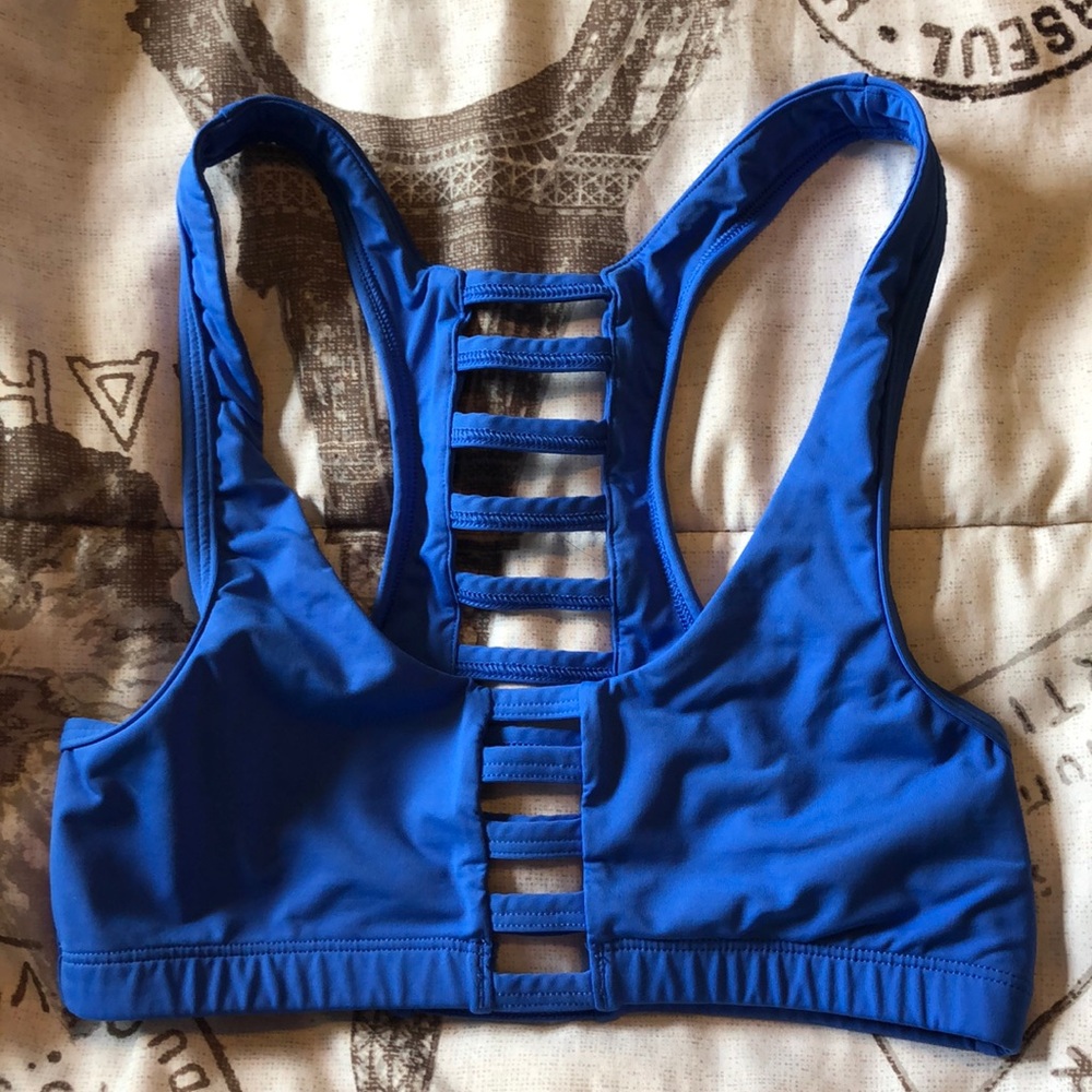Pink sports bra